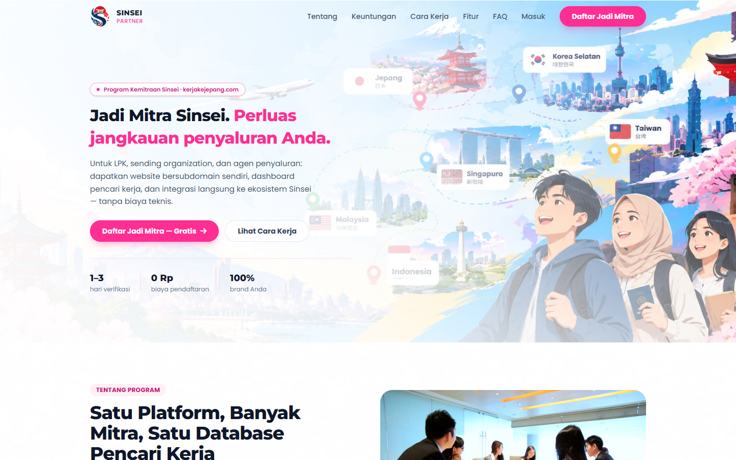 Beranda pendaftaran mitra.